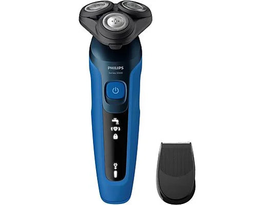 Afeitadora - Philips S5000 S546617, Afeitadora eléctrica, Seco y Mojado, Sensor barba, Soporte de carga, Cortapatillas
