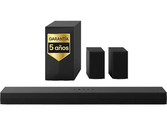 Barra de sonido - LG S70TR, Bluetooth, 500 W, 5.1.1 canales con subwoofer, Dolby Digital y DTS, Negro
