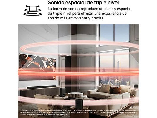 Barra de sonido - LG S95TR, Bluetooth, Inalámbrico, 810 W, 9.1.5 canales, Subwofer 220W, Dolby Atmos, DSTX, IMAX Enhanced, Negro