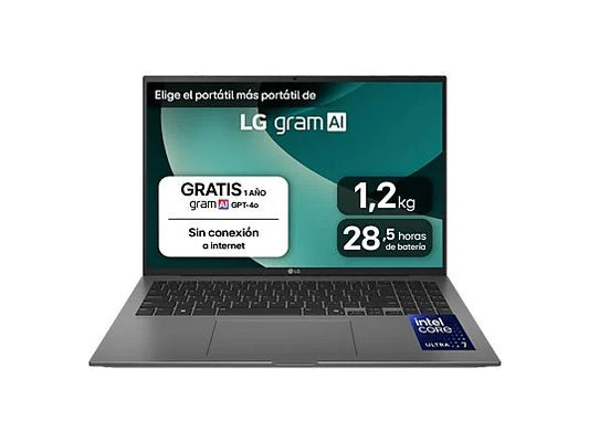 Portátil - LG 16Z90TL-G.AU88B, 16 WQXGA, Intel® Evo™ Edition Core™ Ultra i7-258V, 32 GB RAM, 1 TB SSD, Arc™ GPU, W11H, Negro